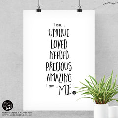 I am ME - Inspirational Print - Version 1