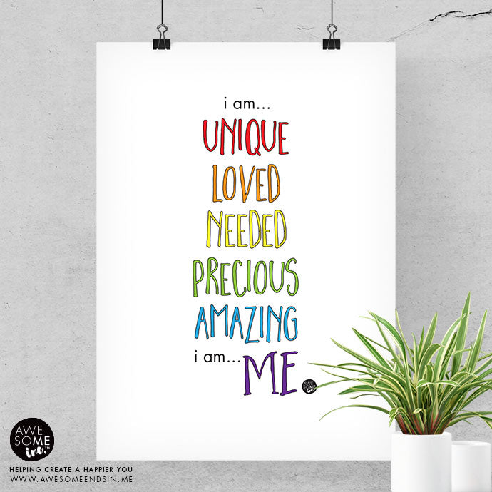 I am ME - Inspirational Print - Version 1